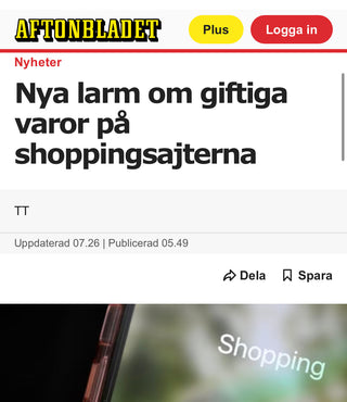 Tidningar slår larm om gifter från populära shoppingsidor