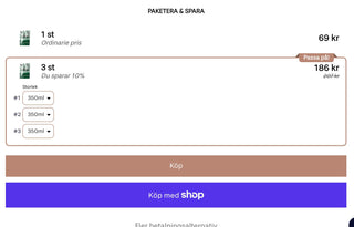 Köp fler – spara mer