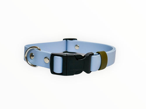 The Everydog - halsband pastellblå+oliv