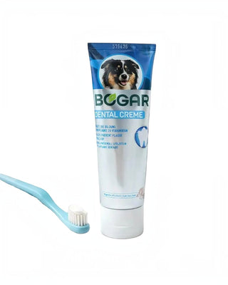 Hundinspiration Bogar dental tandkräm för hund med mentolsmak och enzymkomplex för att motverka plack och tandsten