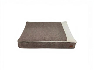 Hundinspiration CAZO Sigma hundmadrass i beige med ortopedisk memory foam-stoppning och slitstarkt tyg.
