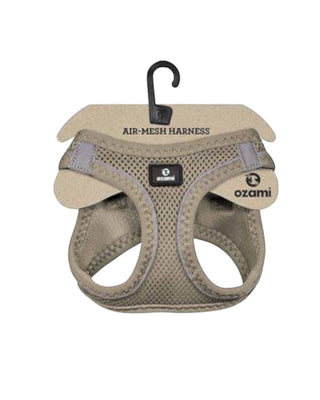 Hundinspiration Curli step-in hundsele i beige air-mesh material med kardborre och spänne för optimal passform.