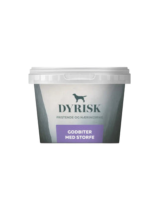 Hundinspiration Dyrisk hundgodis med nötkött i en praktisk plastförpackning på 300 g för hundar.