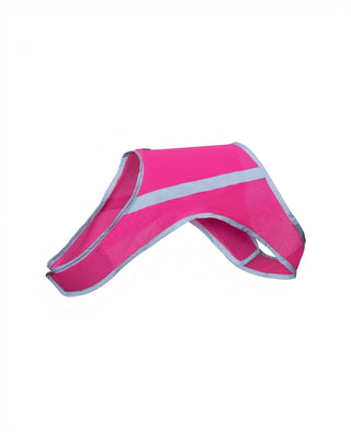 Hundinspiration Finnero reflexväst Atte i rosa nätmaterial med reflexband för ökad synlighet i mörkret.