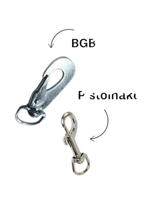 Hundinspiration Metizo koppel med BGB-hake och standardhake i metall för säker hundpromenad