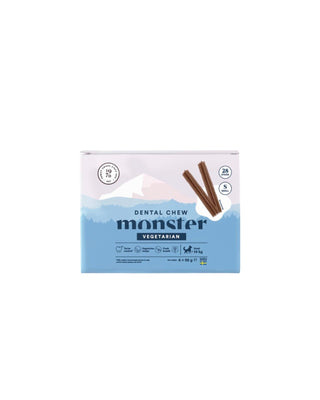 Hundinspiration Monster vegetariska dentalsticks för små hundar i förpackning med 28 tuggpinnar