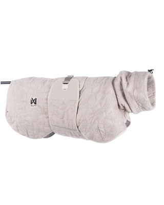 Beige Non-stop dogwear torktäcke i frotté med magnetspänne för effektiv torkning av hundar från Hundinspiration