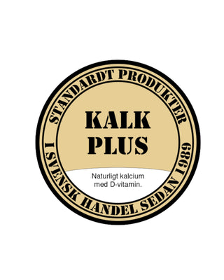 Hundinspiration Standardt Kalk Plus naturligt kalciumtillskott för hund och katt med D-vitamin i rund förpackning