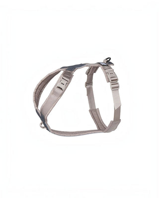 Hundinspiration Non-stop dogwear Trekking line harness CLIP’N i beige med ergonomisk Y-form och vadderade remmar.