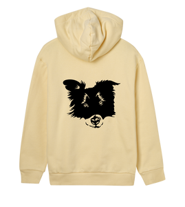 Hundinspiration hoodie stor ifylld logga baksida kvinna