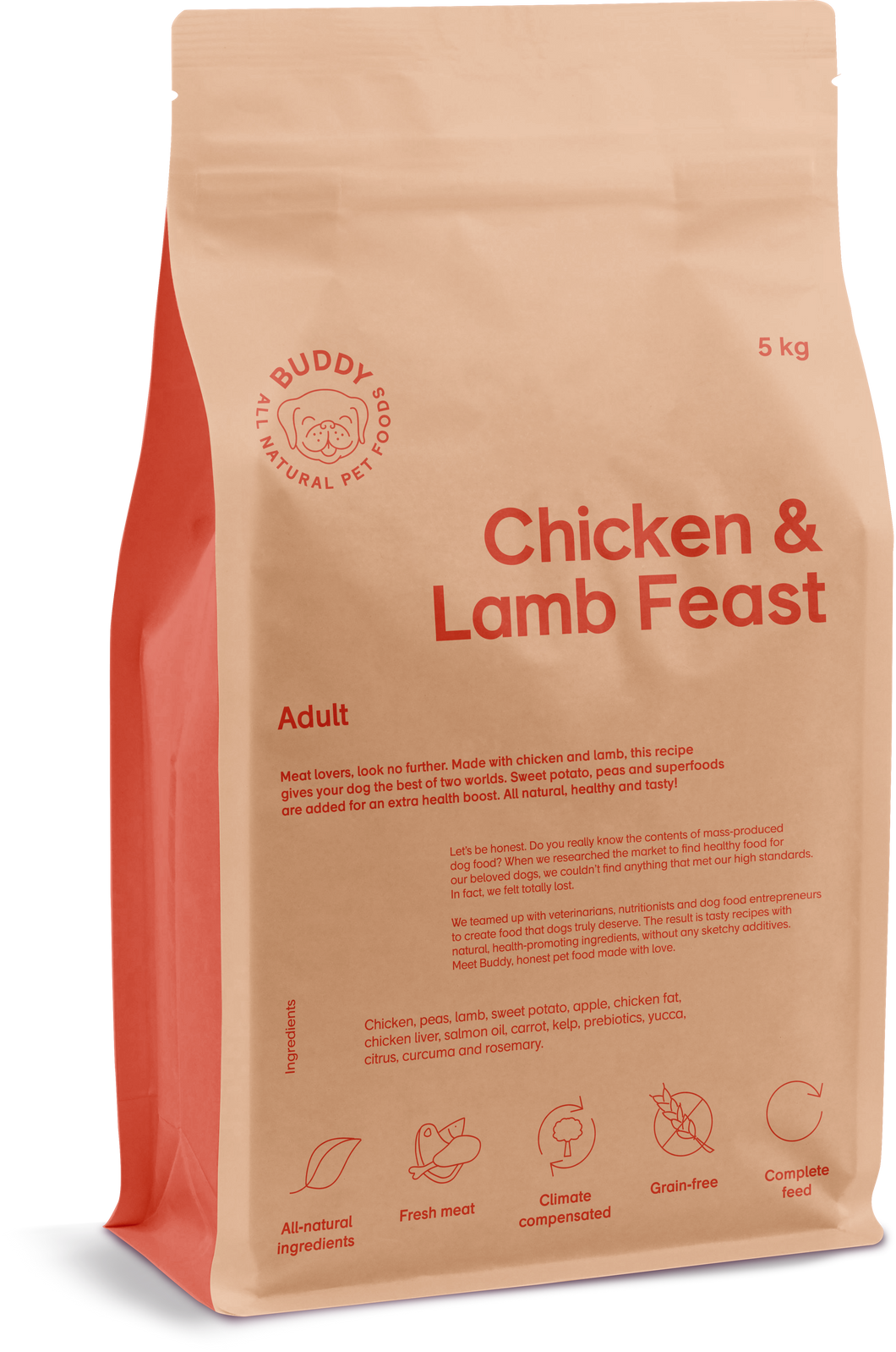 Buddy petfood - Chicken & lamb feast 5kg ENDAST AVHÄMTNING!