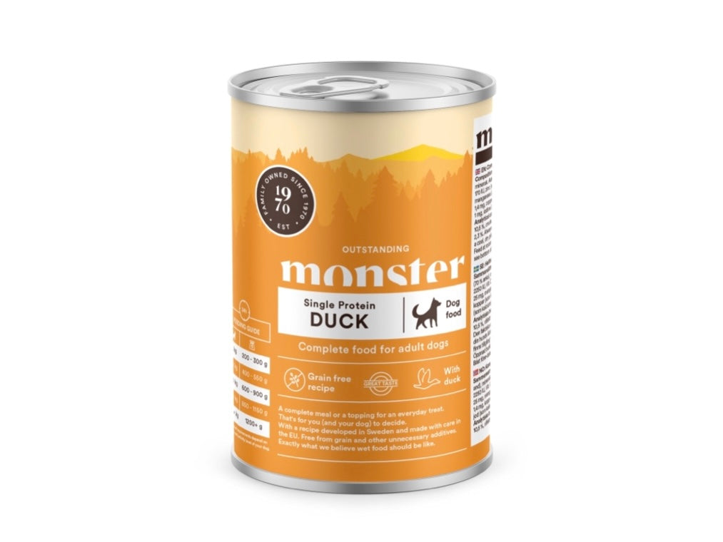 Monster blötmat single protein duck