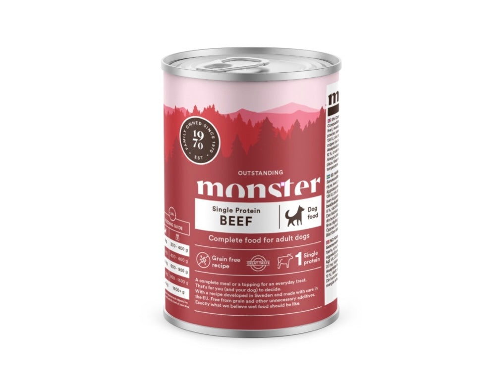 Monster blötmat single protein beef