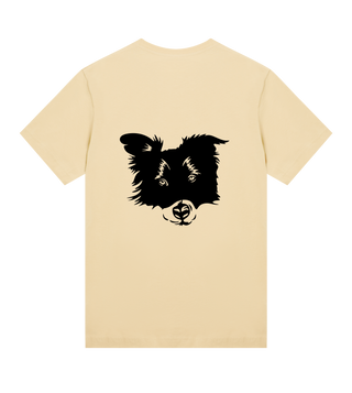 Hundinspiration t-shirt stor ifylld logga baksida kvinna